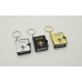 FixtureDisplays® Christian Bible Keychain, Bible cover comes in randomly mixed color between gold, silver and black 13293